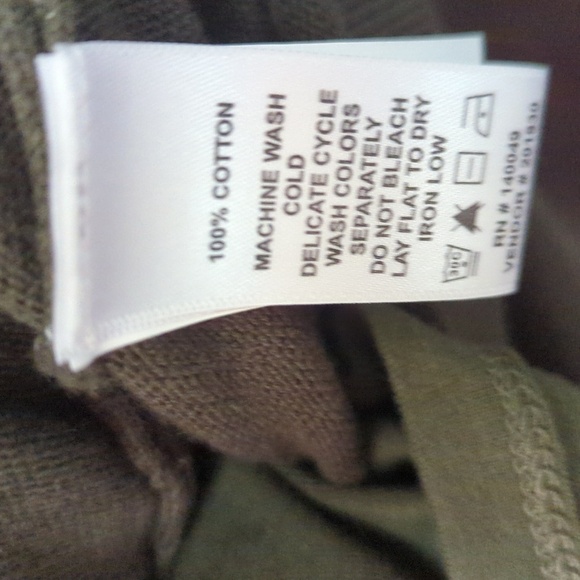 Two piece size L Tall and L Olive green cardigan and tank set, super soft - Picture 8 of 9